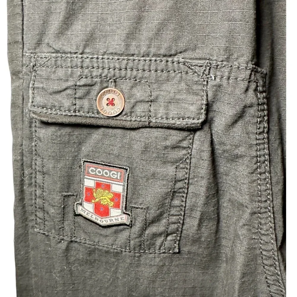Coogi Melbourne‎ Black Cargo Pants Patches Y2K Style Men’s 42x35